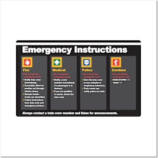 Subway Emergency Instructions Posters and Art